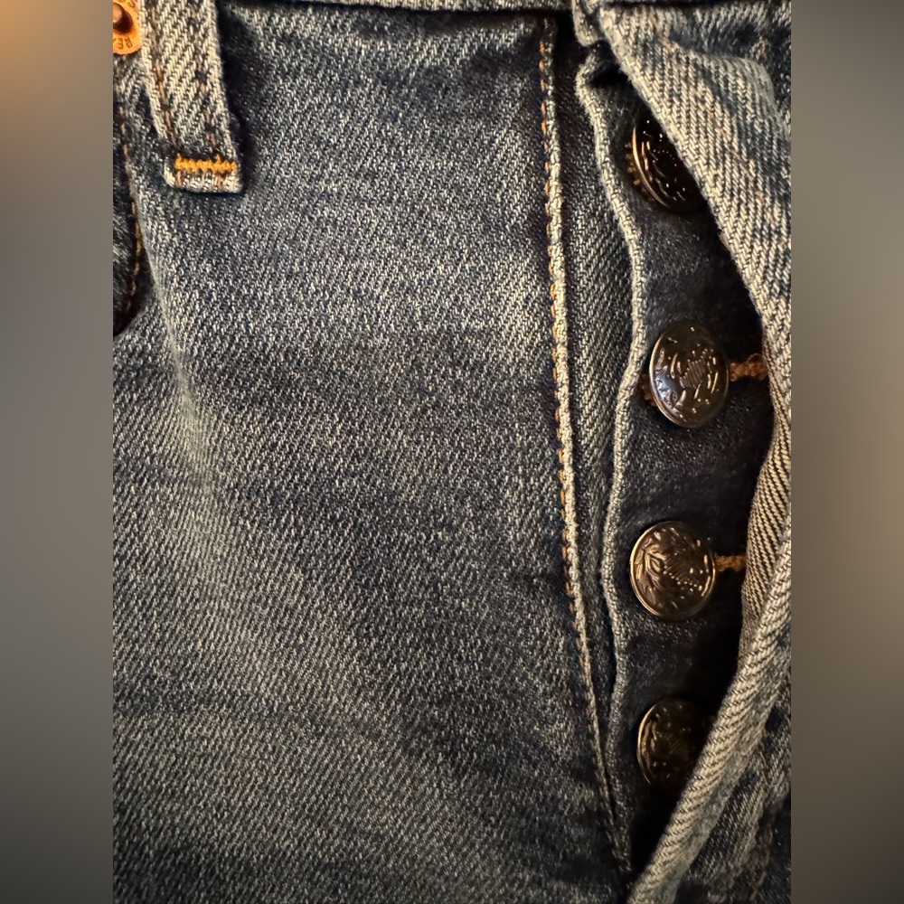 REDONE 90’s-Mid 70’s Cropped High Rise Women's Blue Denim Jeans Size 26 - Picture 10 of 15